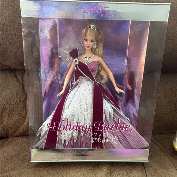 Barbie Holiday Doll in Burgundy and Silver Gown
